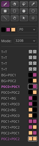 screenshot of canvas sidebar