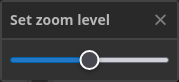 screenshot of the zoom level control